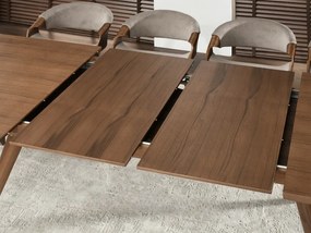 Rozkladací hranatý jedálenský stôl RAMI orech