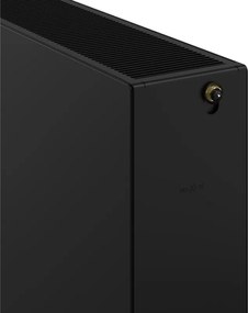 Mexen Flat CCF33, panelový radiátor 900 x 1000 mm, spodné stredové pripojenie, 3001 W, čierna, W6C33F-090-100-70