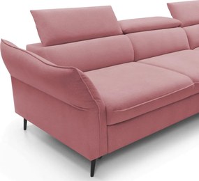 Rohová sedacia súprava Mango, staroružová látka, pravý roh