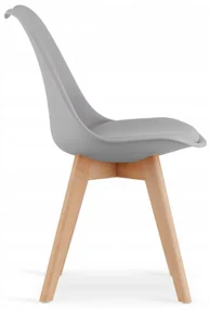 Jedálenský stôl TODI biely 60 cm s dvoma stoličkami MARK sivé