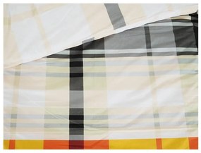 Oranžové krepové obliečky na jednolôžko 140x200 cm Orabge Kube – B.E.S.