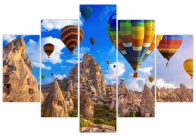 Obraz - Teplovzdušné balóny, Cappadocia, Turkey. (150x105 cm)