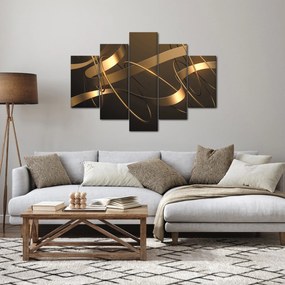 Obraz - Bronzové stuhy (150x105 cm)