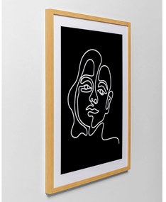 Face Woman obraz čierno-biely 60x80 cm