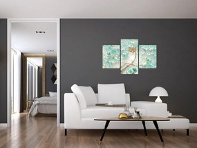 Obraz kvety s motýľmi (90x60 cm)