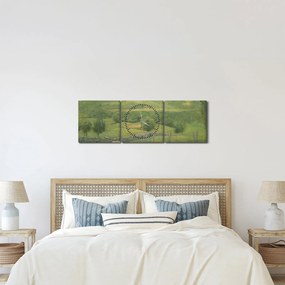 Obraz - Julian Alden Weir, Obweebetuck, reprodukcia (s hodinami) (90x30 cm)