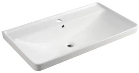 Mereo Siena, kúpeľňová skrinka s keramickým umývadlom 101 cm, biela lesk, MER-CN4121