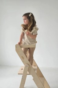 Učiaca montessori detská veža skladacia natural