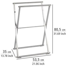 WENKO 22476100 - Stojan na uteráky LAVA 53,5x80,5 cm nerez/strieborný