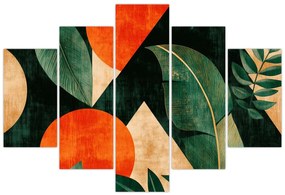 Obraz - Geometrické prírodné motívy II. (150x105 cm)