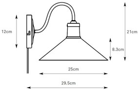 Markslöjd 108866 - Nástenná lampa VELA 1xE27/40W/230V mosadz/zelená