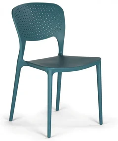 Plastová jedálenská stolička EASY II, modrá