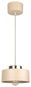 Luster na lanku IGNIA 1xE27/60W/230V béžový/zlatý