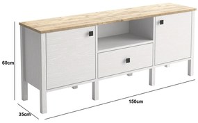 TV stolík/skrinka Franc 24 (biele drevo). Vlastná spoľahlivá doprava až k Vám domov. 1107892