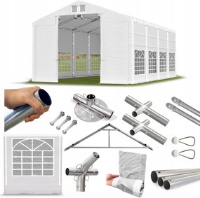 Párty stan 5x8 m [4 m] Pavilón Hala Das 560 W