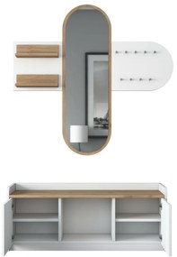 Predsieňová zostava Ema White and Walnut