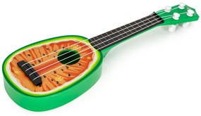 ECOTOYS Ukulele gitara pre deti štvorstrunová vodný melón