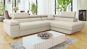 Rohová sedačka Terazuro Premium (krémová) (s úl. priestorom) (p)