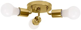Toolight Toolight, Trojité stropné kovové svietidlo Gold APP704-3C, zlatá, OSW-05203