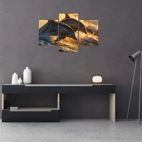Obraz - Delfíny (90x60 cm)