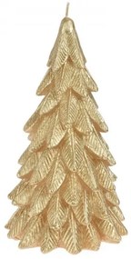 Vianočná sviečka Stromček v zlatej farbe 12 cm