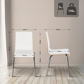 Stolička pre návštevy Gahanna - biela