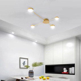 Stropné svietidlo Elegant Four LED zlaté