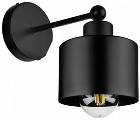 BERGE Nástenná lampa - kinkiet - KUBEK - E27 - čierny