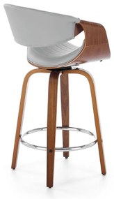 HALMAR Barová stolička H-123, sivá/orech