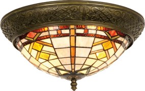 Stropné svetlo Tiffany - Ø 38 * 19 cm 2x E14 / Max 40W