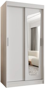 Šatníková skriňa 100 cm Mokka (biela). Akcia -21%. Vlastná spoľahlivá doprava až k Vám domov. 1126020