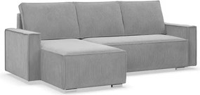 Rohová rozkladacia sedačka NOTO Poso 055 svetlosivá