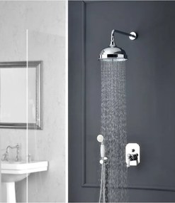 Podomietková sprchová batéria v lesklej striebornej farbe (2 výstupy) Vienna – Sapho