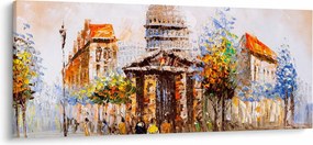 Obraz - Maľovaná mestská pamiatka (120x50 cm)
