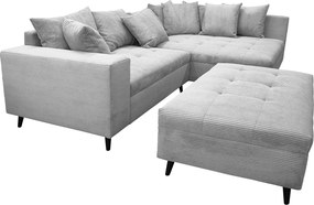XXXLutz ROHOVÁ SEDAČKA, textil, svetlosivá MID.YOU - Sedačky - 001628000330