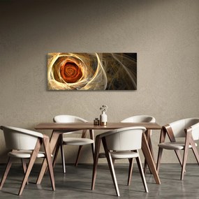 Obraz - Abstraktné ruže v ohnivých farbách (120x50 cm)