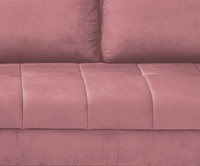 Rohová sedacia súprava Paris, staroružová látka, ľavý roh