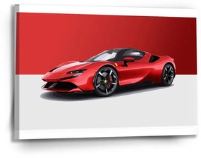 Sablio Obraz Ferrari na červeno-bielej - 90x60 cm
