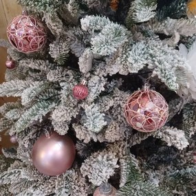 DECOLED Plastová guľa, d. 8 cm, ružová, 6x lesklá