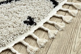 Dywany Łuszczów, Kusový koberec Berber Tetuan B751 cream kruh, 120x120 (priemer) kruh, biela, obývacia izba