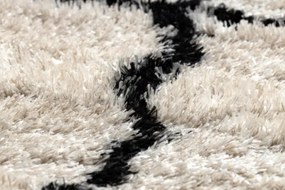Koberec FLUFFY 2373 shaggy kratka, trellis - krém / antracit