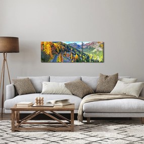 Obraz - Malojský priesmyk (s hodinami) (90x30 cm)