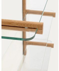 Sklenený modulárny policový systém v prírodnej farbe 110x202x30,5 cm Sitra – Kave Home
