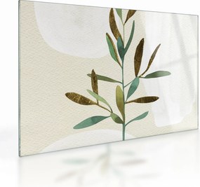 Sklenený obraz - Akvarelová vetvička N⁰2 (70x50 cm)