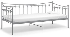 vidaXL Rám rozkladacej pohovky sivý kovový 90x200 cm