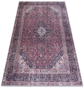 ANDRE prateľný koberec Vintage - orientálny, bordó / sivá, rozmer 120x170 cm