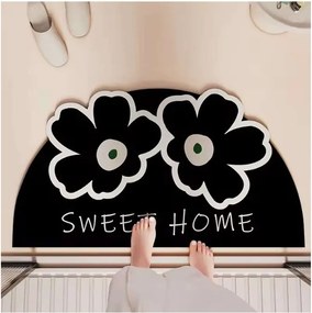 Čierna kúpeľňová predložka 60x100 cm Miedo – Foutastic