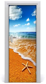 Fototapeta dvere samolepiace hviezdice na pláži 85x205 cm