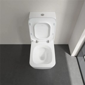 VILLEROY &amp; BOCH Venticello WC misa kombi s hlbokým splachovaním bez vnútorného okraja, zadný odpad, 375 x 700 mm, biela alpská, 4612R001