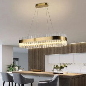 LED Stmievateľný krištáľový luster na lanku LED/45W/230V + diaľkové ovládanie